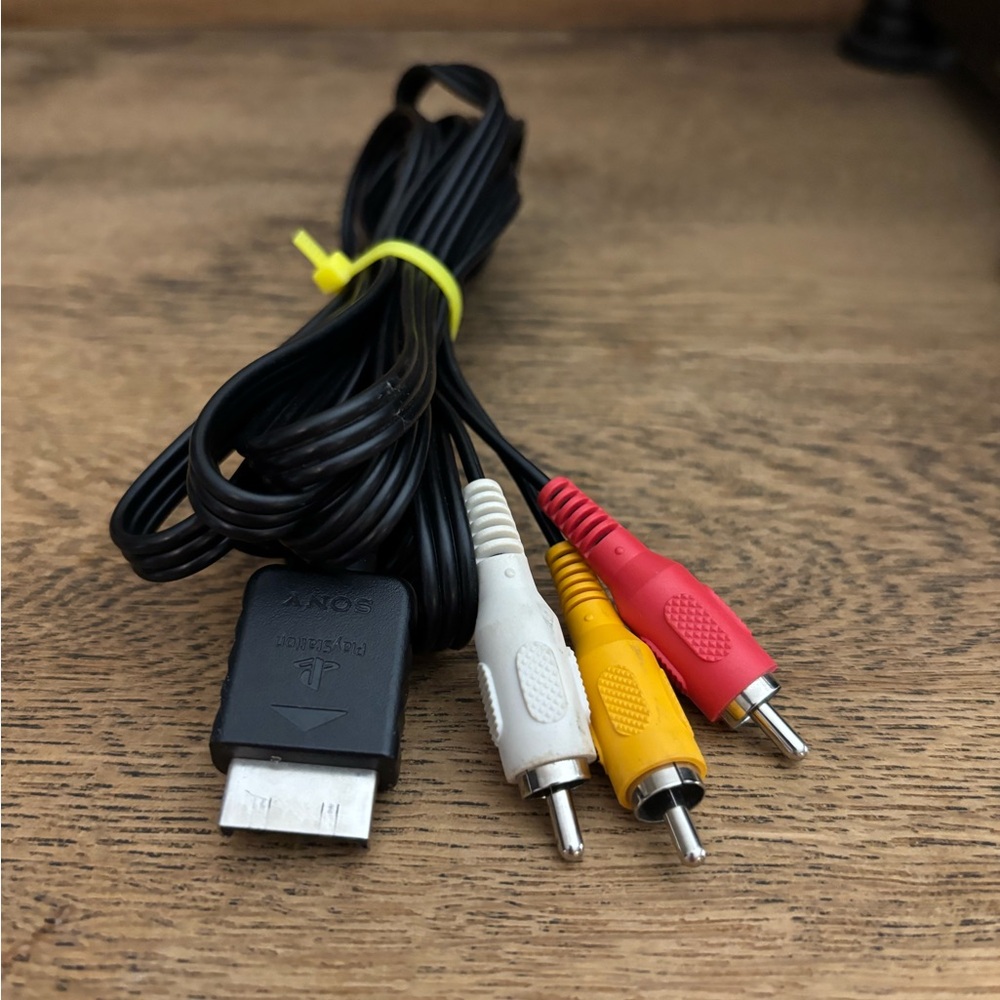 AV to RCA Audio Video Composite Cable Cord For Sony Playstation